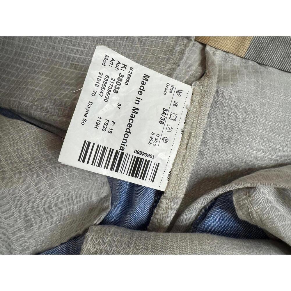 Hiltl Men's Linen Pants Light Blue Size 34/38 - Picture 9 of 10
